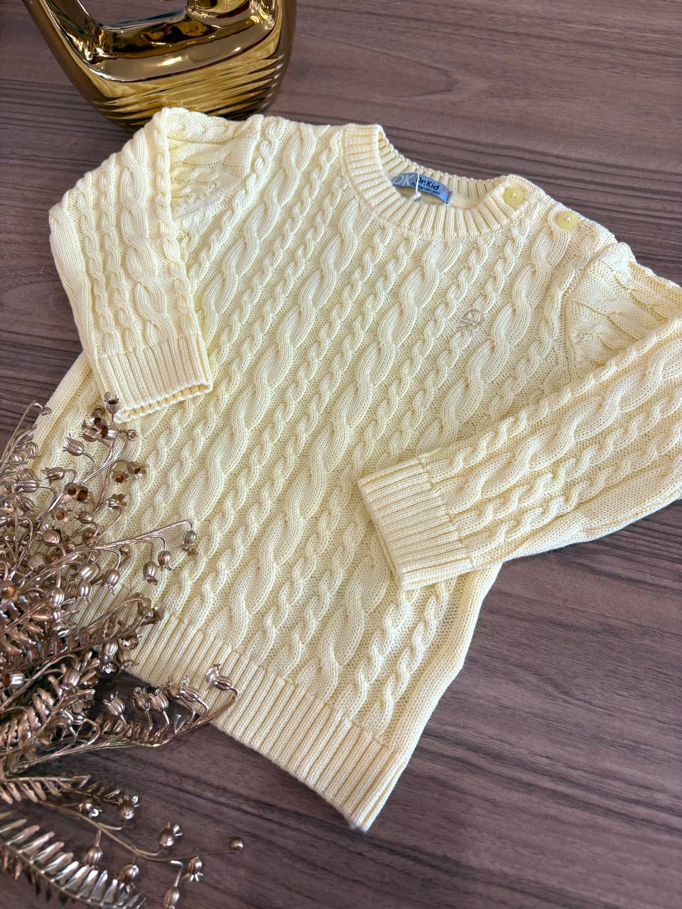 Maglioncino TRECCIA GIALLO DR KID