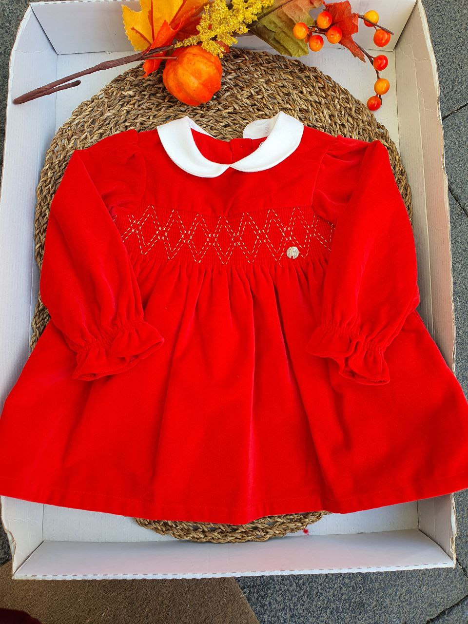 ABITO ROSSO PUNTO SMOCK