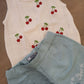 Completo canotta ciliegie e SHORTS lino DR KID