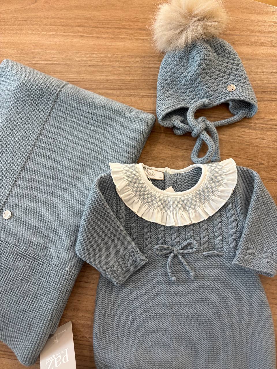 Coordinato ELEGANZA TRICOT AZZURRO Paz Rodriguez