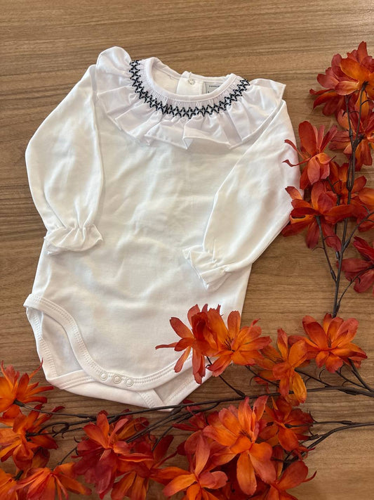 Body CON SMOCK RICAMATO BLU BABIDU
