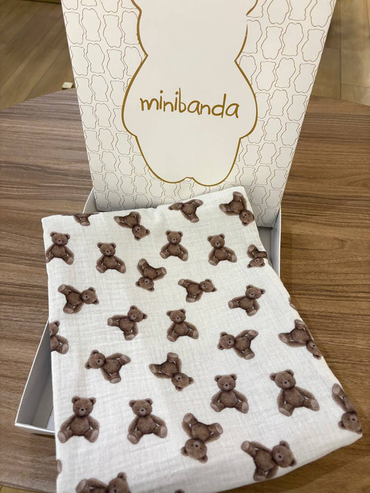 Mussola DOUBLE-FACE Teddy MINIBANDA