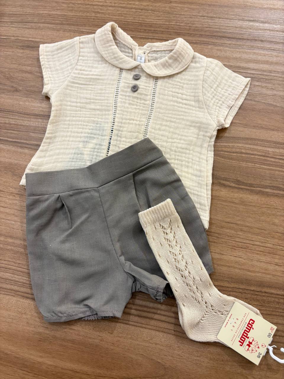 PAGLIACCETTO BEIGE E FANGO CALAMARO