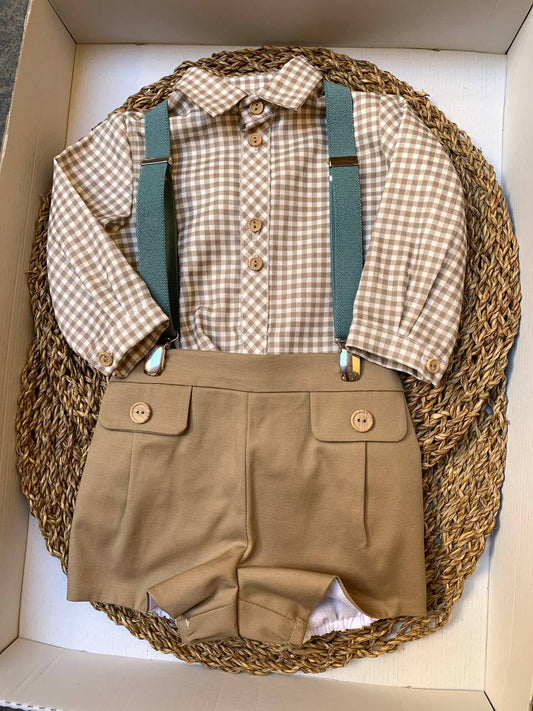 Salopette SCACCHI MARRONE DEL SUR