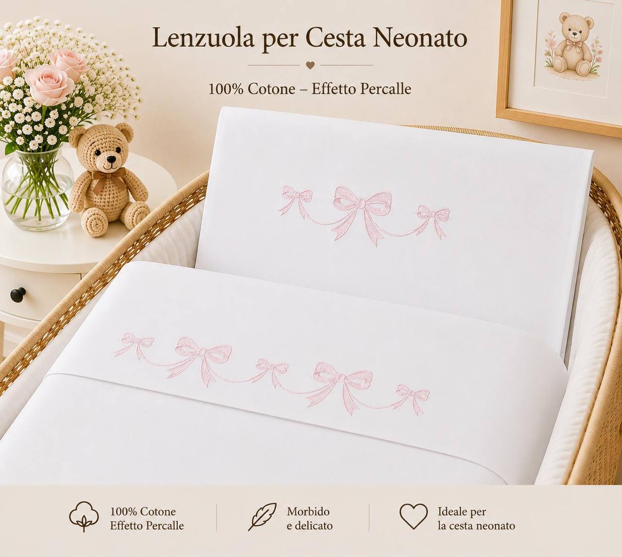 Lenzuolina CULLA ROSA PAPPA&LATTE