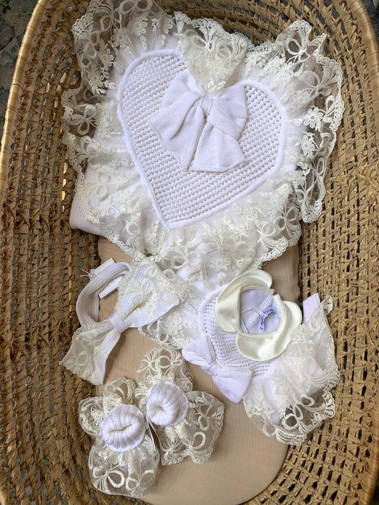 Coordinato Bianco "Cuore"