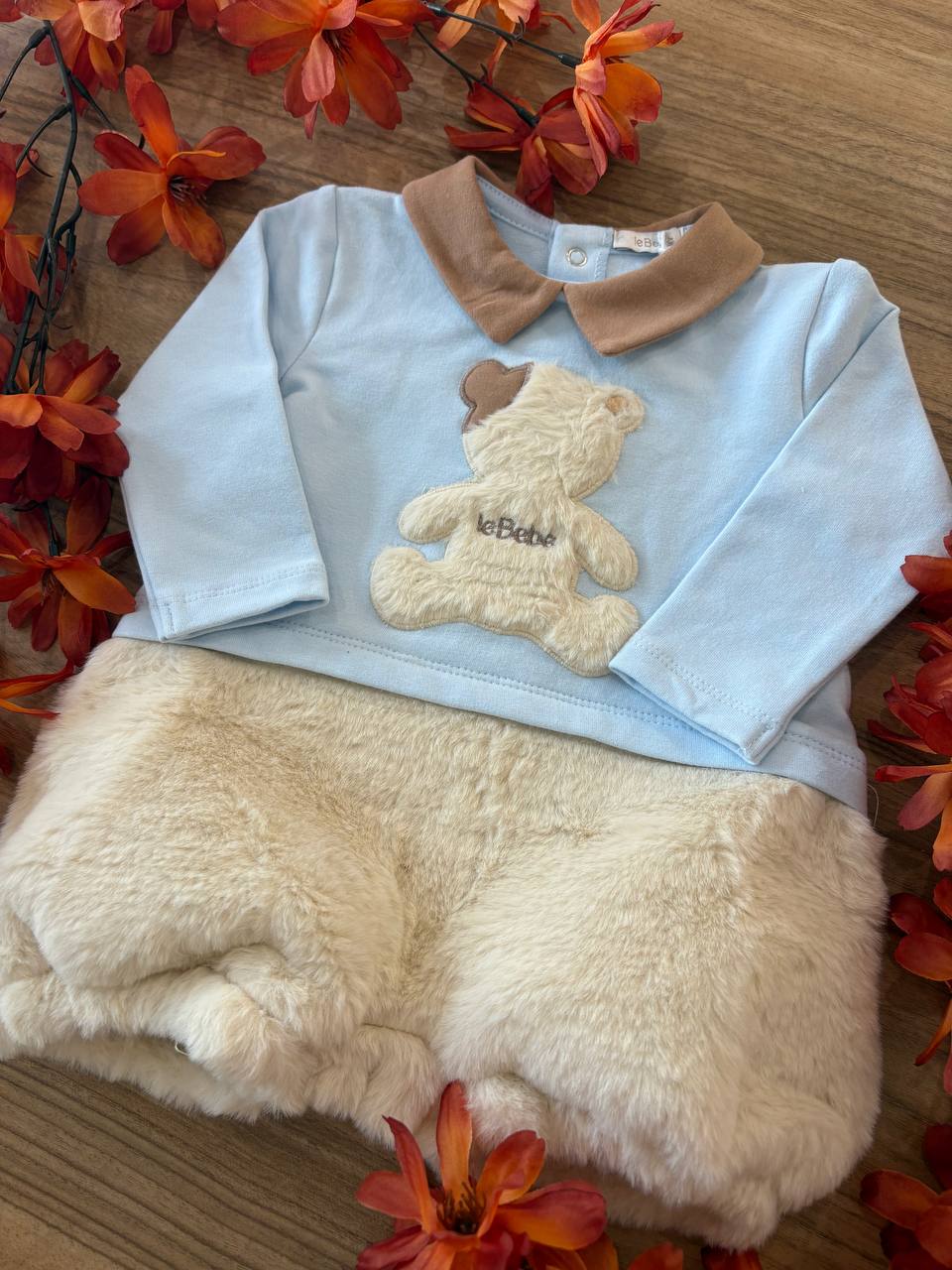PAGLIACCETTO ORSETTO CELESTE LE BEBÉ ENFANT