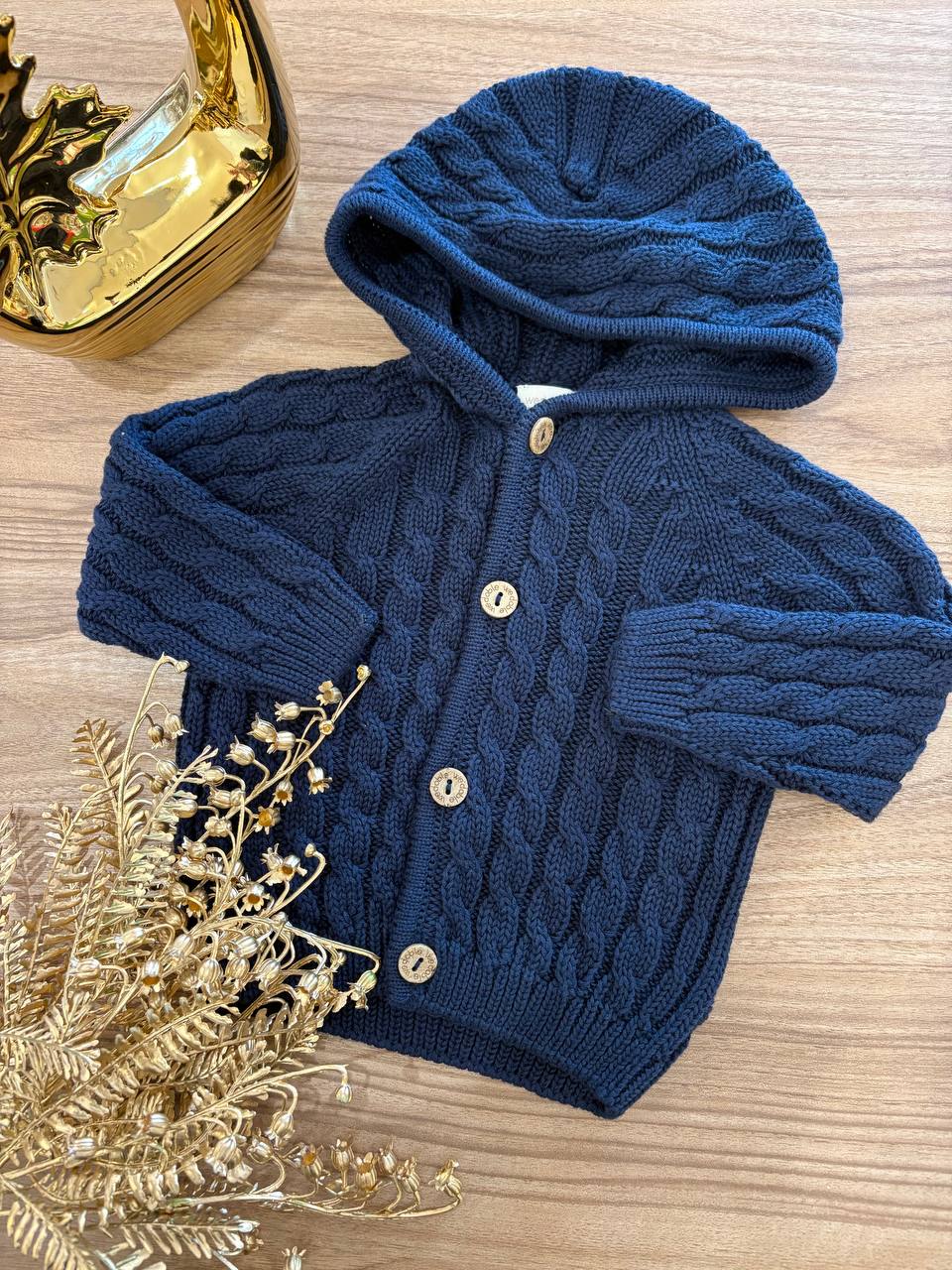 Cardigan TRECCE Blu WEDOBLE