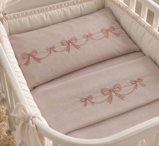 LENZUOLINO CULLA ROMANTIC CHIC ROSA CIPRIA PAPPA & LATTE