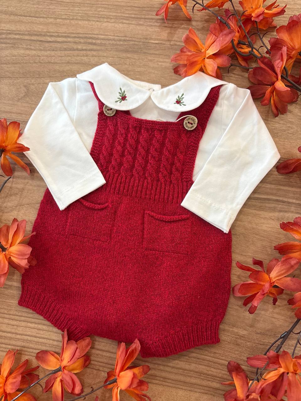 Salopette E BODY BACCHE ROSSO WEDOBLE