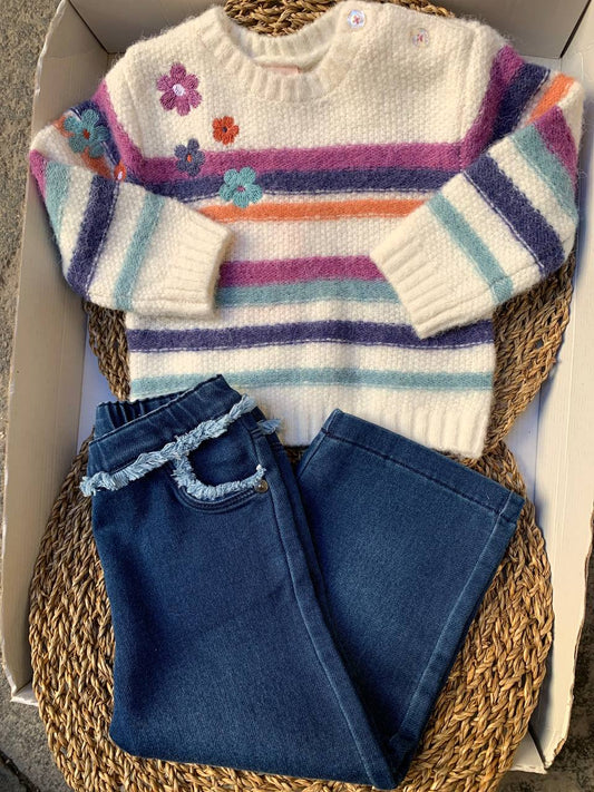 Maglioncino COLORATO e JEANS BOBOLI