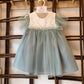 VESTITO VERDE CON FIORI RICAMATI DEL SUR