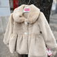 Cappotto ECO-PELLICCIA BEIGE DEL SUR