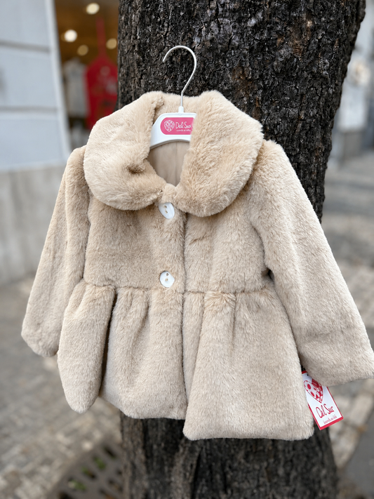 Cappotto ECO-PELLICCIA BEIGE DEL SUR