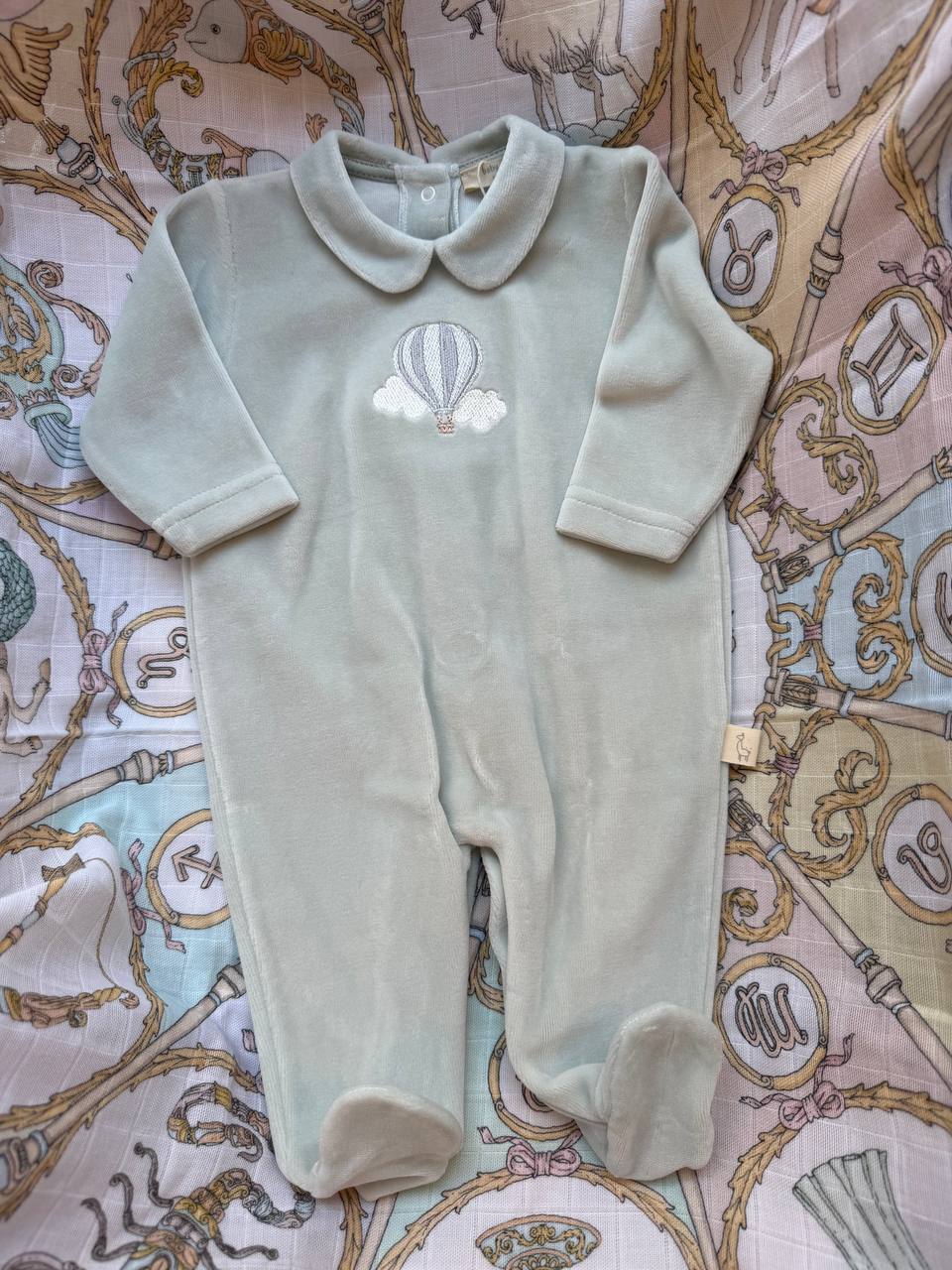 Tutina CINIGLIA MONGOLFIERA VERDE SALVIA BABY GI