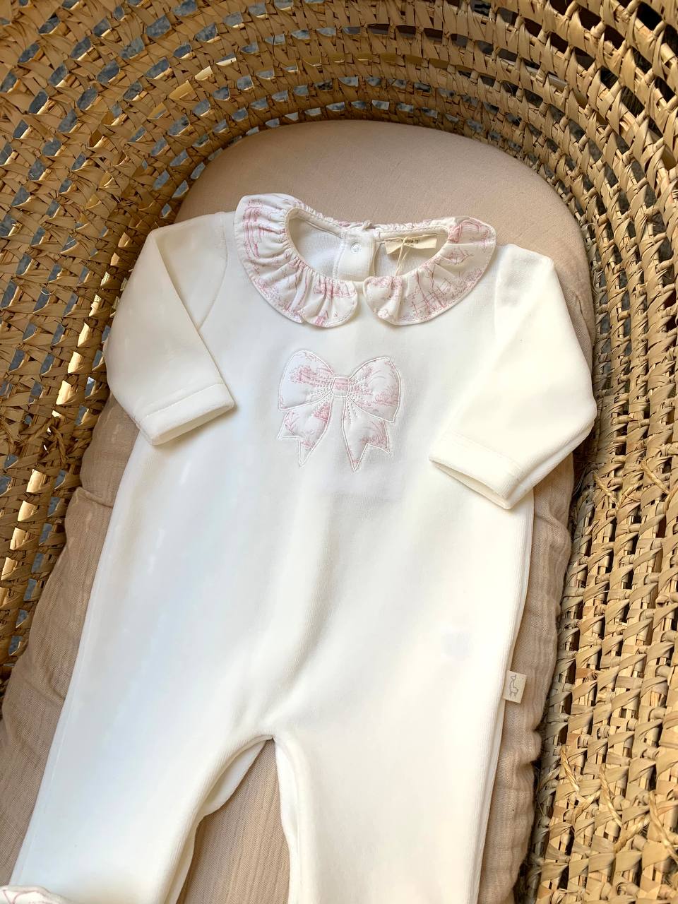 Tutina ciniglia BIANCA FIOCCO BABY GI