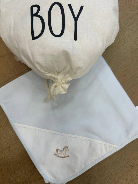 Mussola Celeste Cavallo a DONDOLO BABY GI