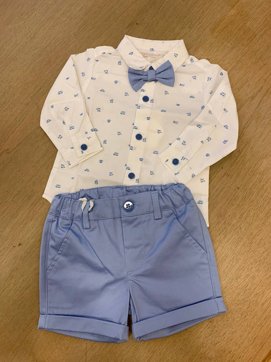Shorts celeste minibanda