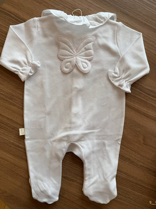 Tutina Butterfly BIANCO e Rosa Baby gi