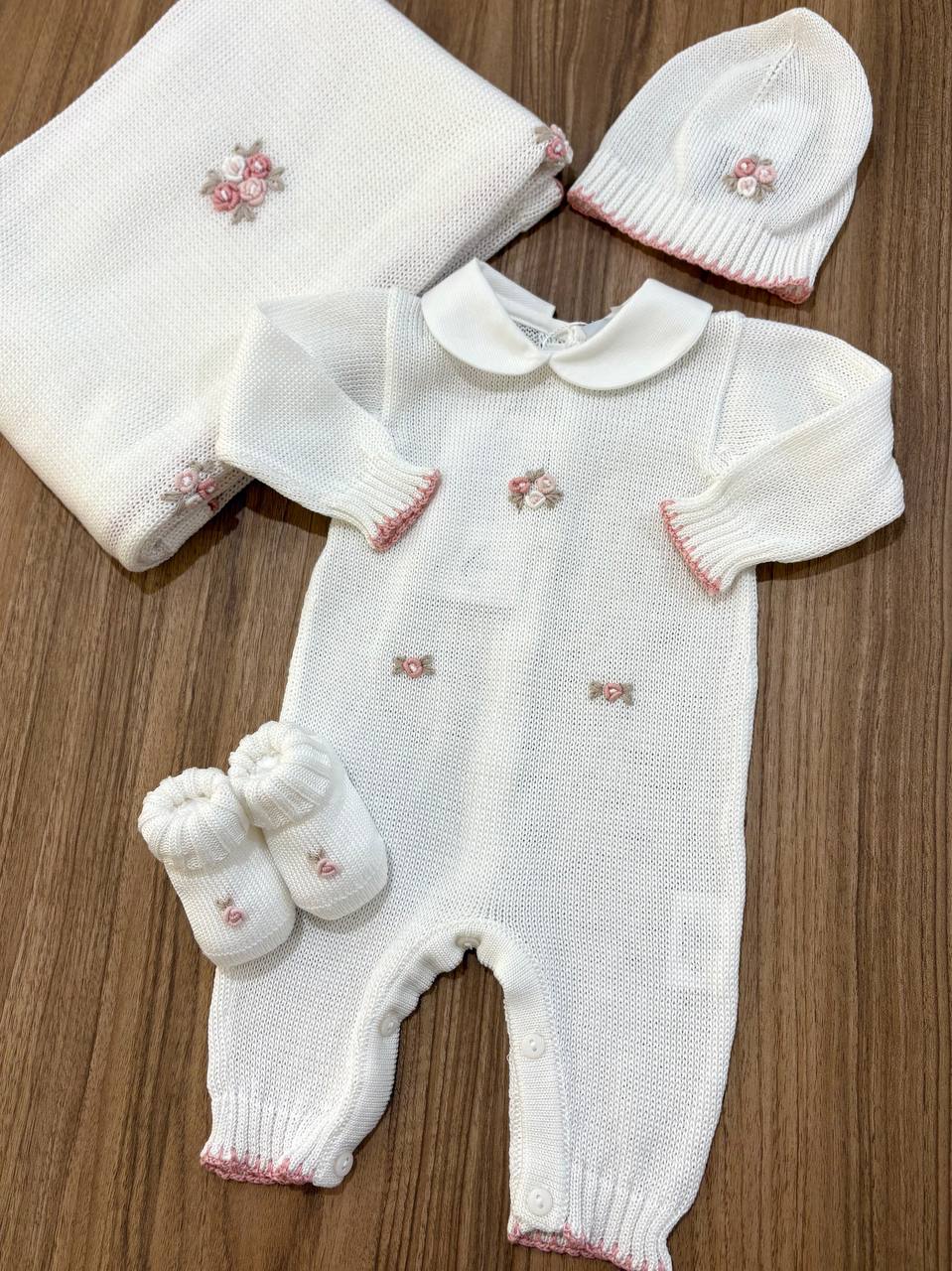 Coordinato nascita ROSELLINE LATTE E ROSA AURORA