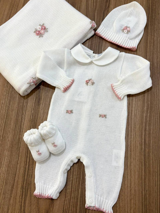 Coordinato nascita ROSELLINE LATTE E ROSA AURORA