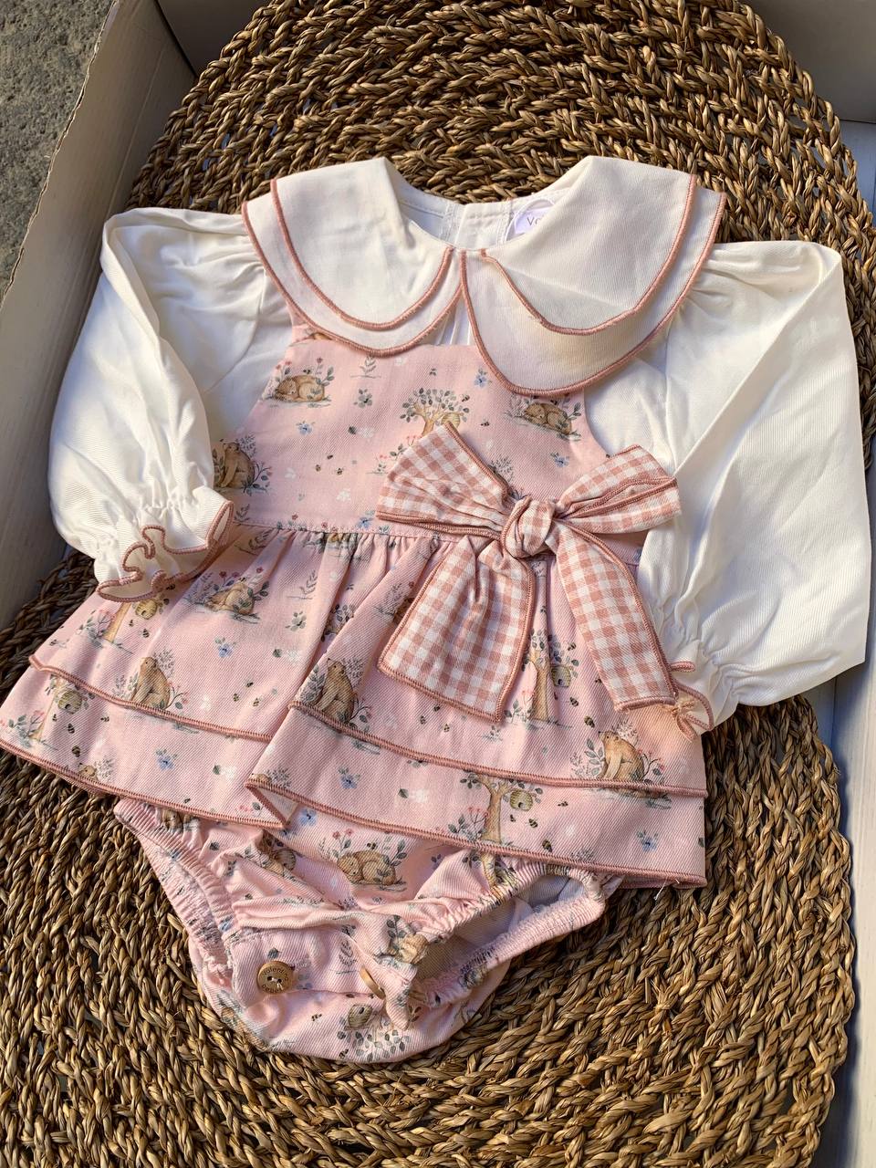 Salopette ROSA Orsetti VALENTINA BEBÈS