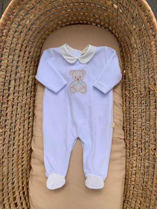 Tutina CELESTE ORSO FIOCCO BABY GI