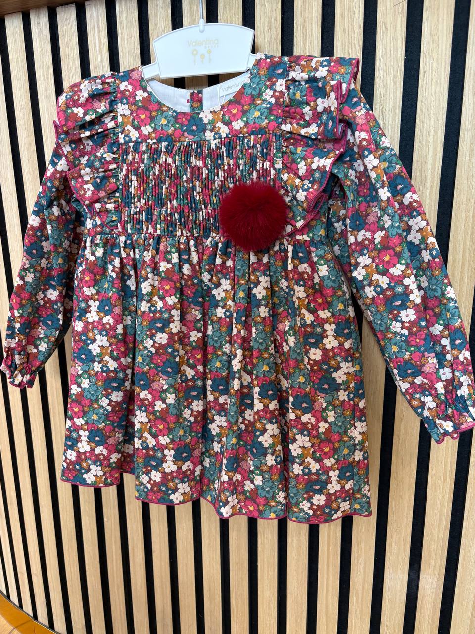 ABITO BORDEAUX FLOREALE VALENTINA BEBÈS