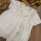 PAGLIACCETTO BATTESIMALE Bianco e VERDE CHARO