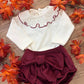 Body ROUGE E CULOTTE IN VELLUTO BORDEAUX CALAMARO