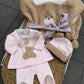 Coordinato nascita TEDDY ROSA/TABACCO MARLÙ
