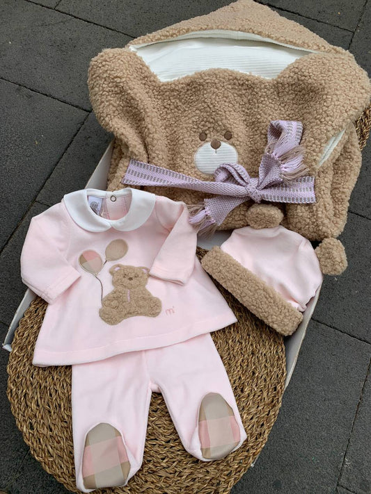 Coordinato nascita TEDDY ROSA/TABACCO MARLÙ