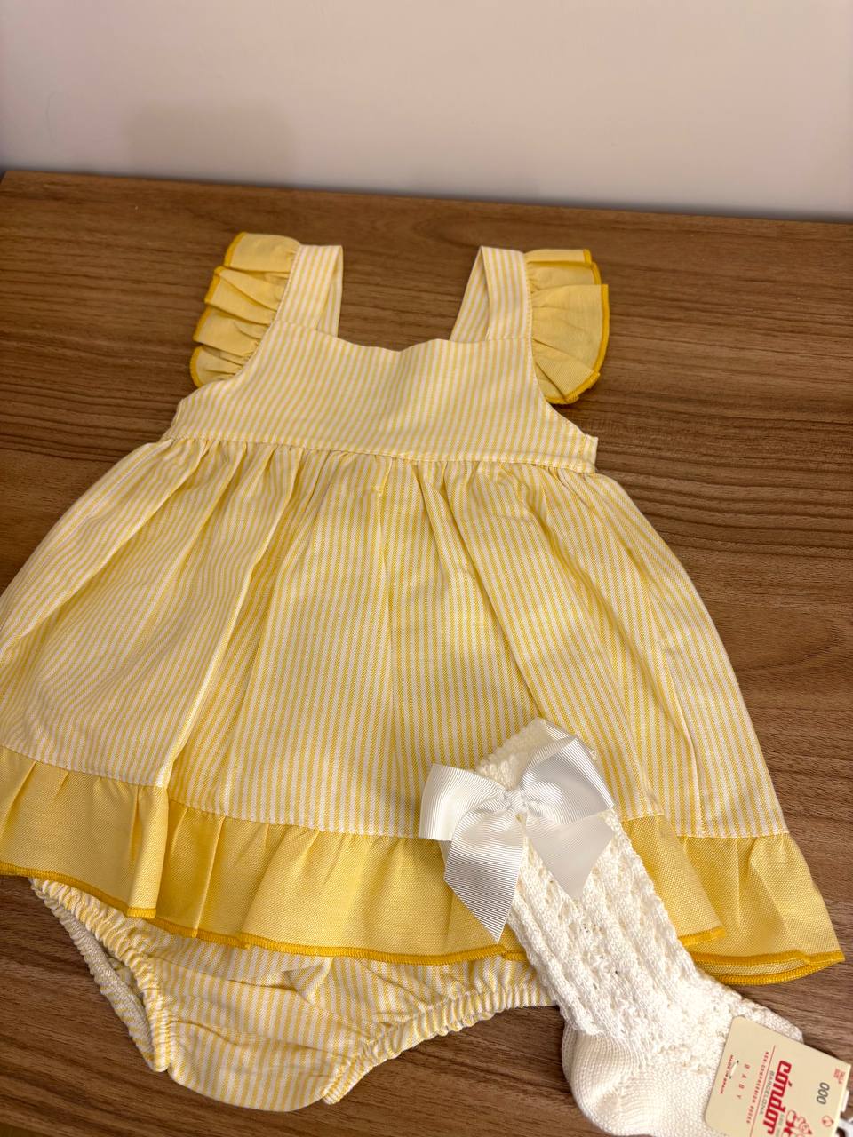 ABITINO A RIGHE GIALLO BABY FASHION