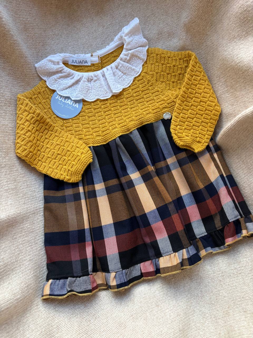 Abito CON CORPINO IN MAGLIA E GONNA A QUADRI JULIANA