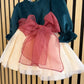 Abito TRICOLORE CON FIOCCO ORGANZA ALLEGRA
