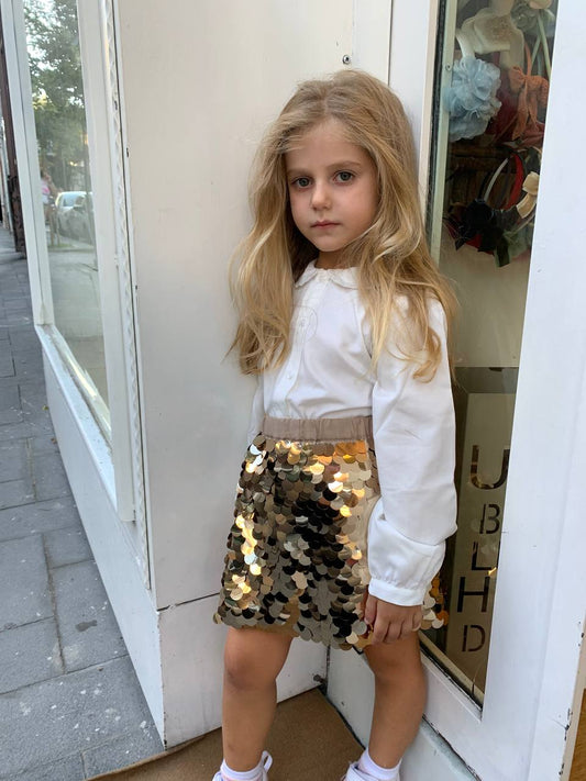 Gonna PAILLETTES ORO BOBOLI