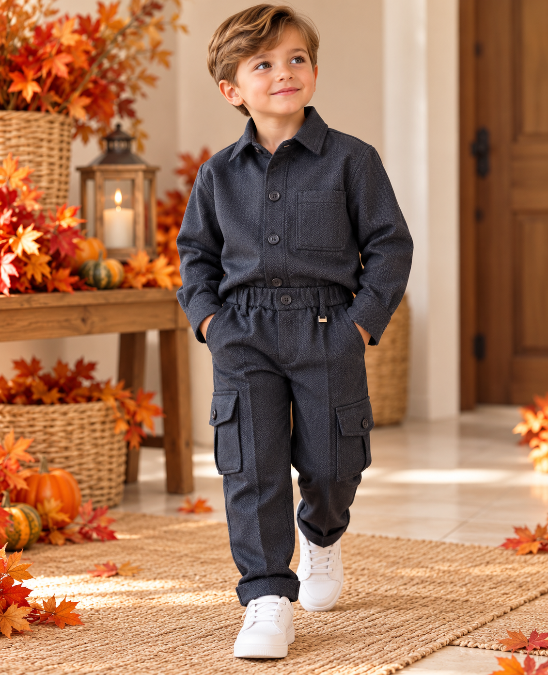 COMPLETO PANTALONE E GIACCA GRIGIO I'M BRIAN
