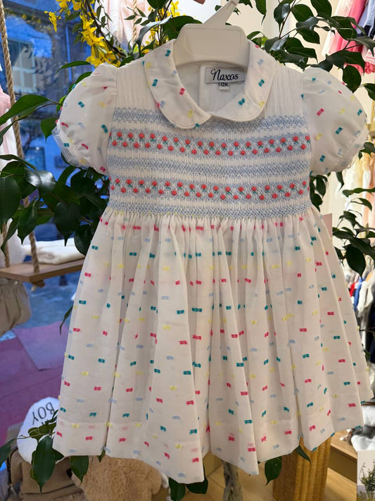 Abito MULTICOLOR PUNTO SMOCK NAXOS