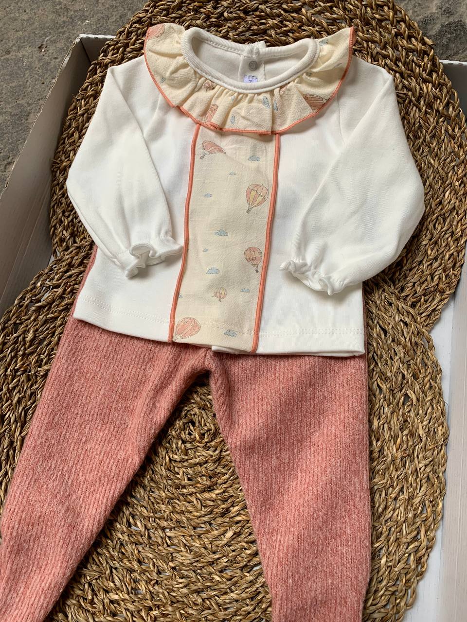 Tutina spezzata ROSA MONGOLFIERE CALAMARO