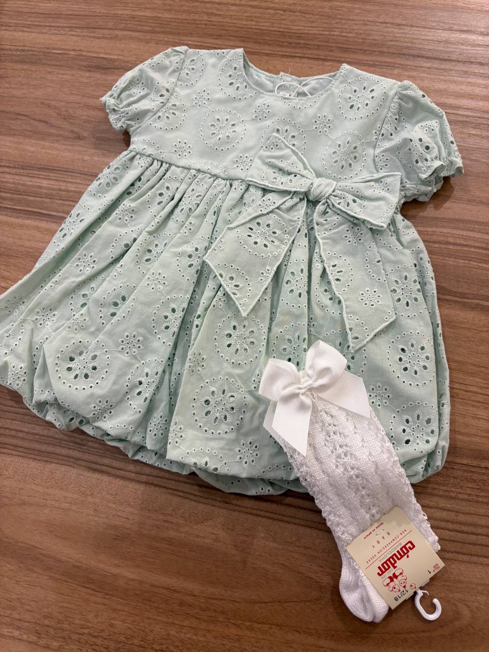 Abito PIZZO SAN GALLO VERDE SALVIA CALAMARO