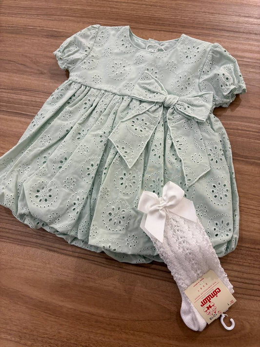 Abito PIZZO SAN GALLO VERDE SALVIA CALAMARO