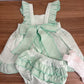 ABITINO A RIGHE VERDE ACQUA BABY FASHION