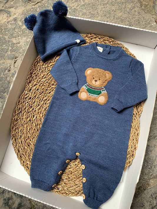 Tutina e cappellino TEDDY BLU NANNAFRUFRÙ