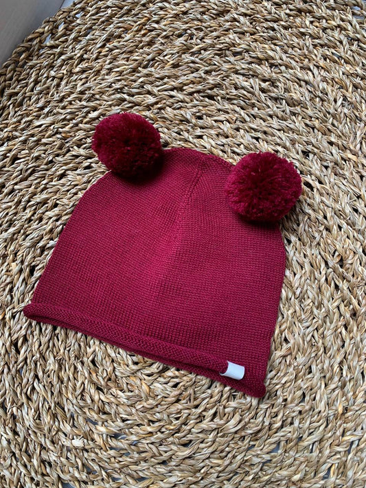 Cappellino POMPON Borgogna NANNAFRUFRÙ