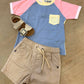 Completo shorts e T-SHIRT TRICOLORE