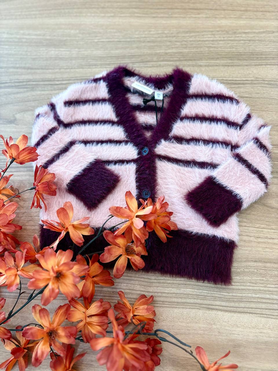 Cardigan BORDEAUX E ROSA CIPRIA SARABANDA