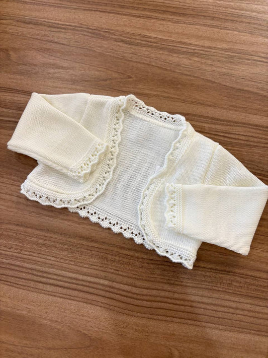Cardigan IN FILO panna PONTO POR PONTO
