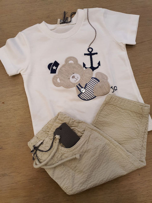 Completo t-shirt orsetto e pantalone Jo Milano