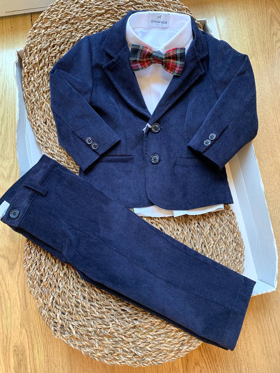 Completo CERIMONIA BLU VELLUTO AMBARABÀ