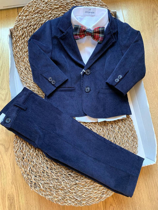 Completo CERIMONIA BLU VELLUTO AMBARABÀ